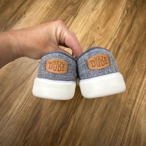 Hey Dude Cody Youth Craft Linen Navy Slip On Shoes Size 13 NWOT - Picture 4 of 7